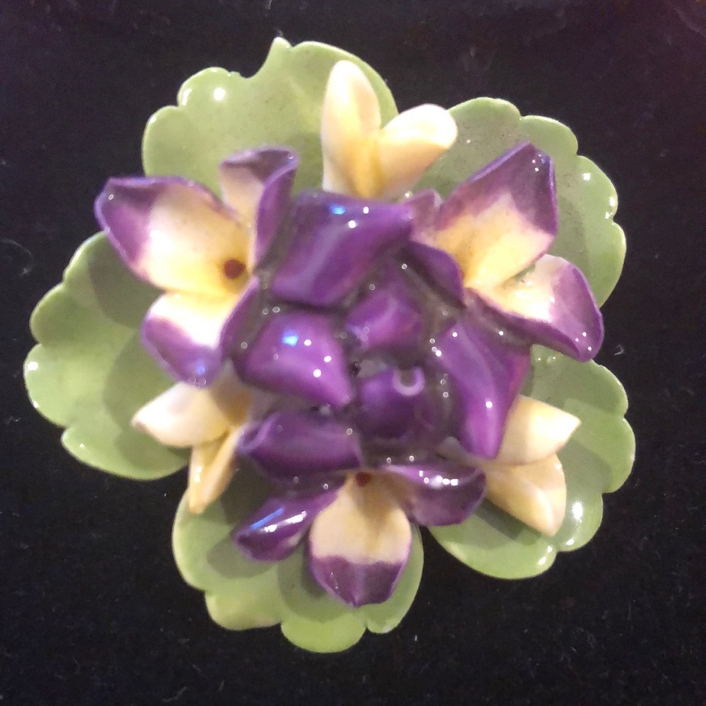 Cara China Straffordshire Made in England Flower Bouquet Brooch